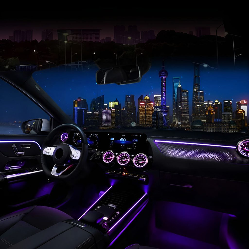 Full Set W247 64 Colors Car Ambient Light Kit Luminous Turbine Air Vent for Mercedes Benz B/GLA-class W247 H247