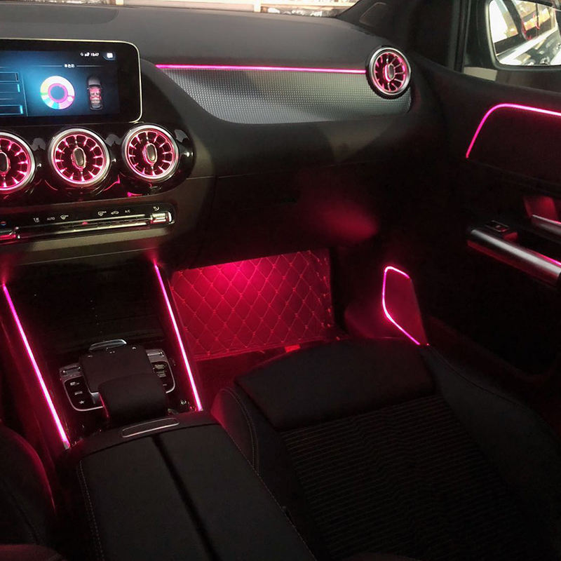 64 Colors Car Light Strips Auto Interior Atmosphere Lamp Symphony Car Interior Atmosphere Lights for Mercedes Benz B-Class W247
