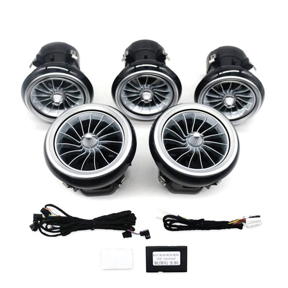 W176 EQS Style Front Air Vents 12 Color LED Ambient Light For Mercedes-Benz A-Class 2013-2018 CLA W117 W246 GLA X156 Air Outlet