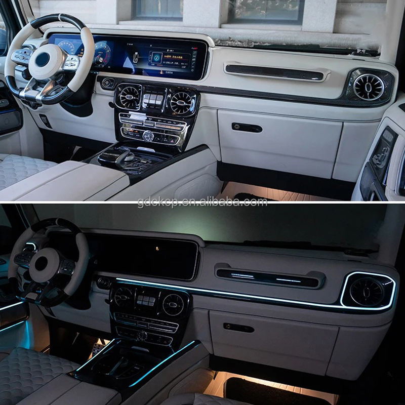 Hot Selling W463 (2018) Active Carbon Fiber Ambient Lighting Kit for Mercedes Benz G-Class 2019-2024 Car Interior Atmosphere Lamp