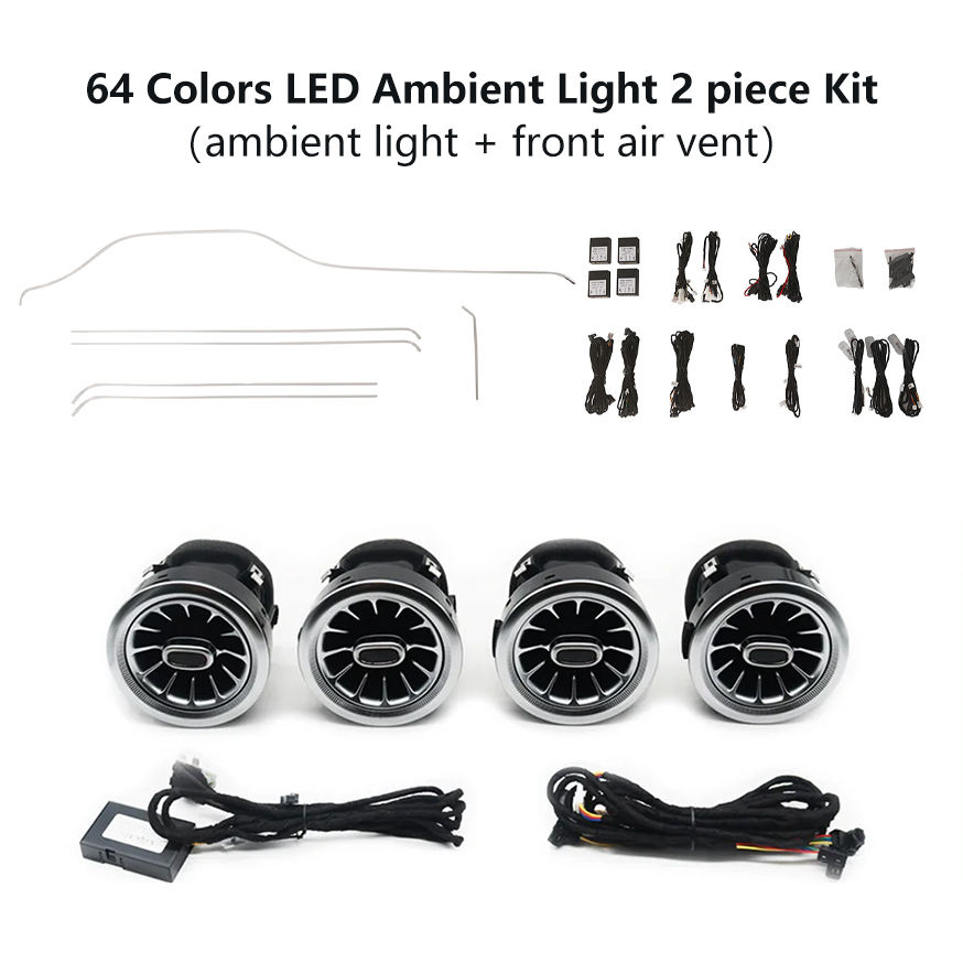 W447 Auto Lighting System Atmosphere Light 64 Colors LED Car Interior Ambient Light Kit Suitable for Mercedes Benz V-class W447