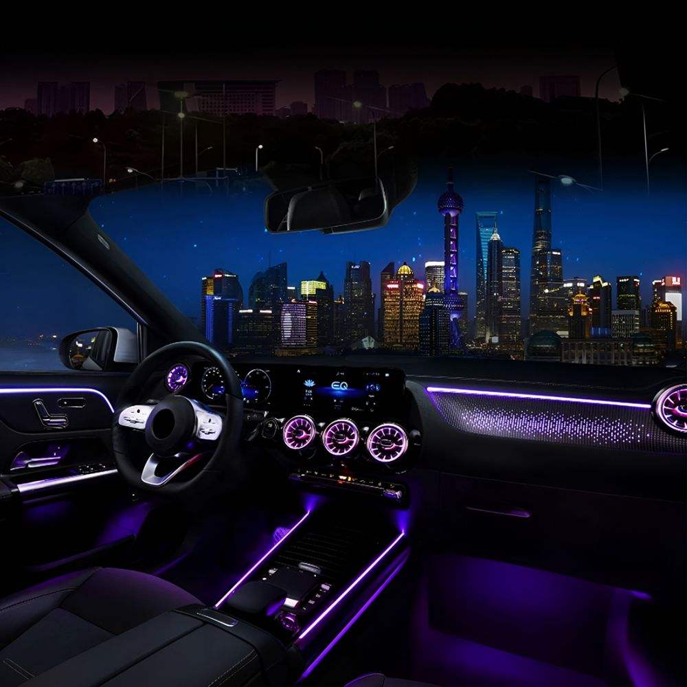 Wholesale W247 64 Colors LED Ambient Light Kit for Mercedes Benz B-class 2020+ Luminous Air Vent Speaker Cover Atmosphere Light