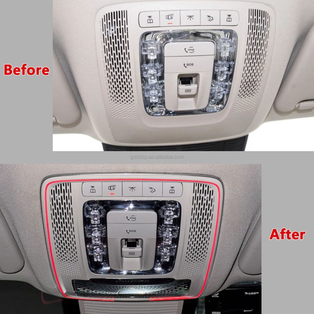 64 Colors Front Roof Reading Light Ambient Trim for Mercedes-Benz GLS X167 SUV 2020-2026