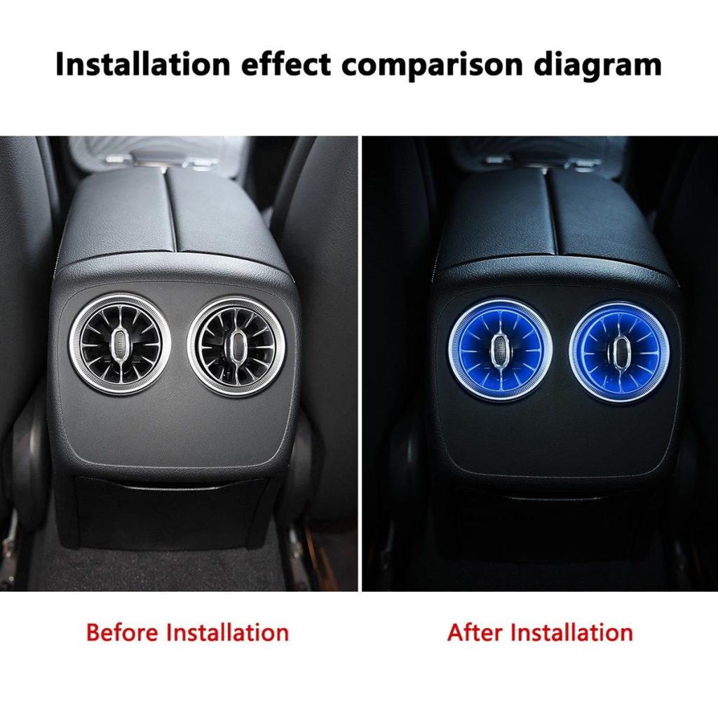 W257 Glowing Rear Turbine Air Vent 64 color Ambient Light For Mercedes-Benz CLS-class C257 E-coupe W238 W290 W464 Retrofit