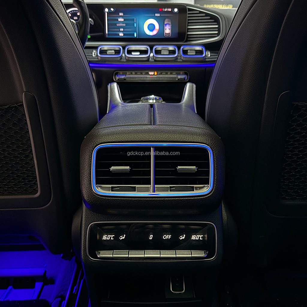 64 Colors Front and Rear Air Vent Ambient Lighting Options for Mercedes-Benz GLS X167 SUV 2020-2024