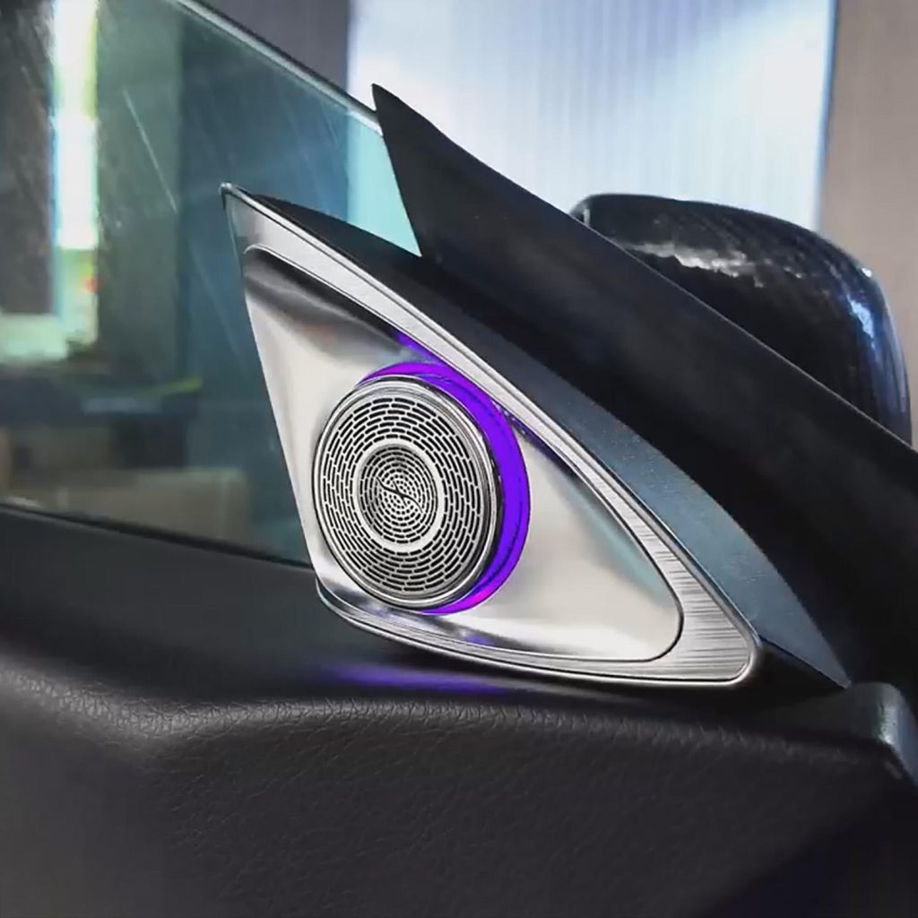 C117 4D Rotating Tweeter 12 Colors LED Ambient Light for Mercedes CLA-Class 2013-2019 Atmosphere Lamp Upgrade Accessories
