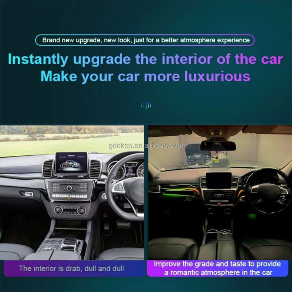Right-hand Drive Piano Black Galaxy Ambient Lighting and 4D Tweeter Options for Mercedes-Benz GL / GLS X166 SUV 2013-2019