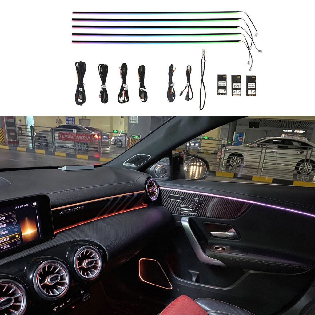 Car Interior Upgraded 64 Colors Colorful W177 Active Ambient Light for Mercedes Benz A/B/CLA/GLA/GLB-class W177 C118 W247