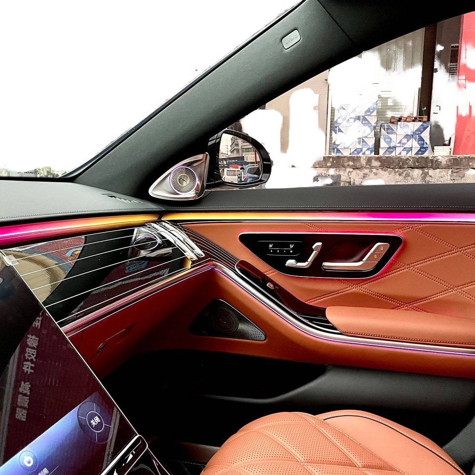 For Mercedes Benz S-Class W223 LED Ambient Light Kit 64 Colors Auto Lighting System Atmosphere Light New Condition