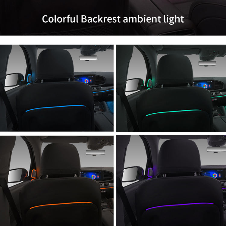 64 Colors Seat Back Ambient Light Bars for Mercedes-Benz GLS X167 SUV 2020-2026