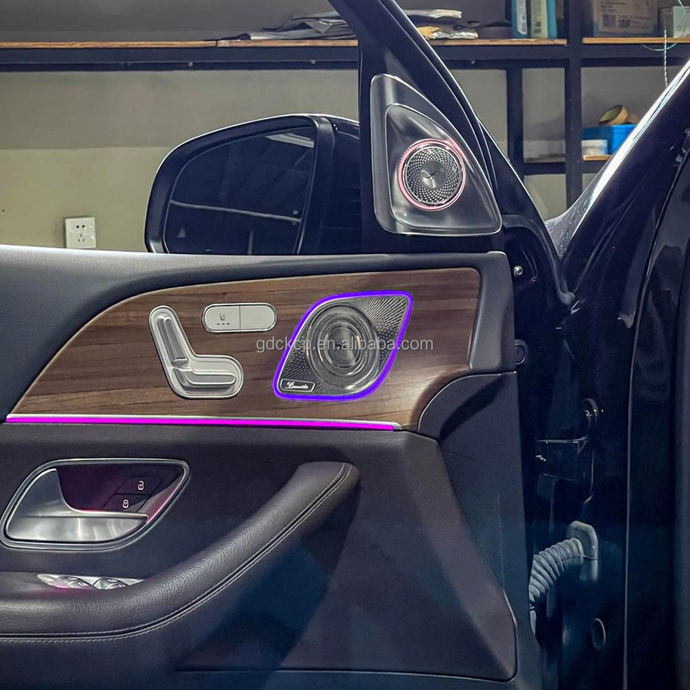 64 Colors Center Illuminated Door Speaker Brackets and Covers for Mercedes-Benz GLS X167 SUV 2020-2026