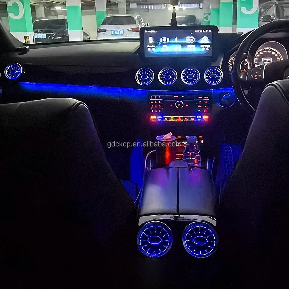 RHD W212 Upgrade to W213 Ambient Light Kit for 2010-2015 Mercedes-Benz E-Class Modified Glowing Turbine Air Vent Atmosphere Lamp