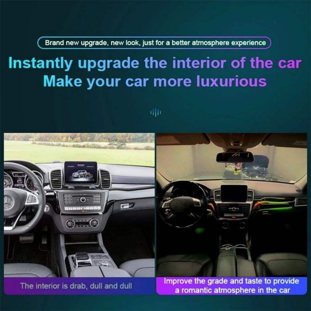 Piano Black Galaxy Dynamic Ambient Lighting and A-pillar Tweeter Options for Mercedes-Benz GL / GLS X166 SUV 2013-2019