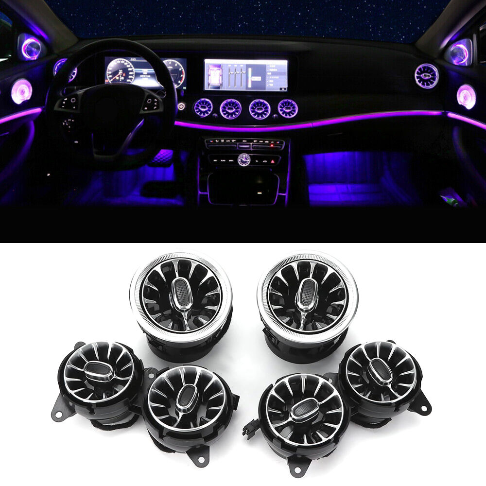 High Quality 64 Colors Front Air Outlet Vent Turbine W222 Ambient Light for Mercedes-Benz S-class W222