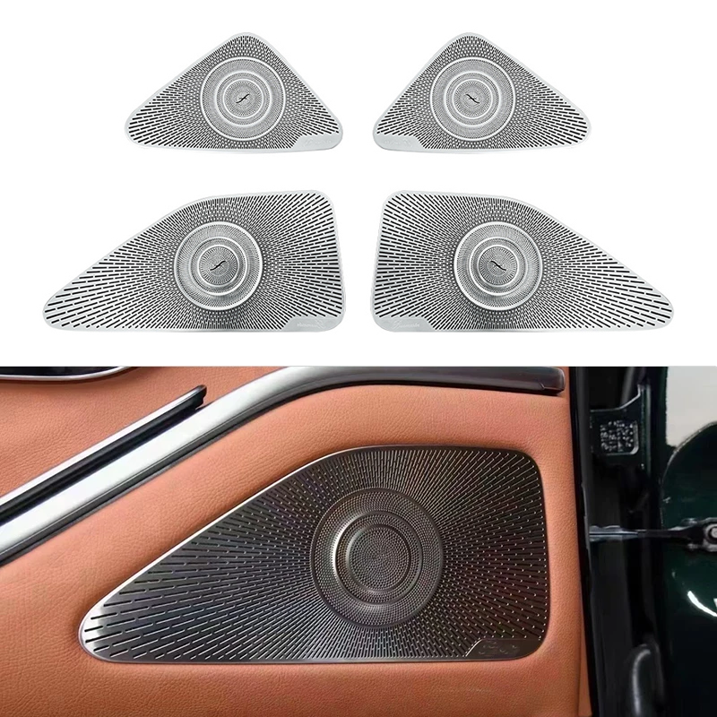 Hot Sale Four-Door Luminous Speaker Cover 64-Color LED Ambient Light Car Door Tweeter Trim Cover for Mercedes Benz S-Class New