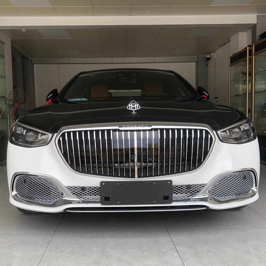 W223 Lower Bumper Grille Mesh Chrome Front Bumper Grille for Mercedes Benz S-class Upgrade to Maybach Style S480 S580 S680 2021+