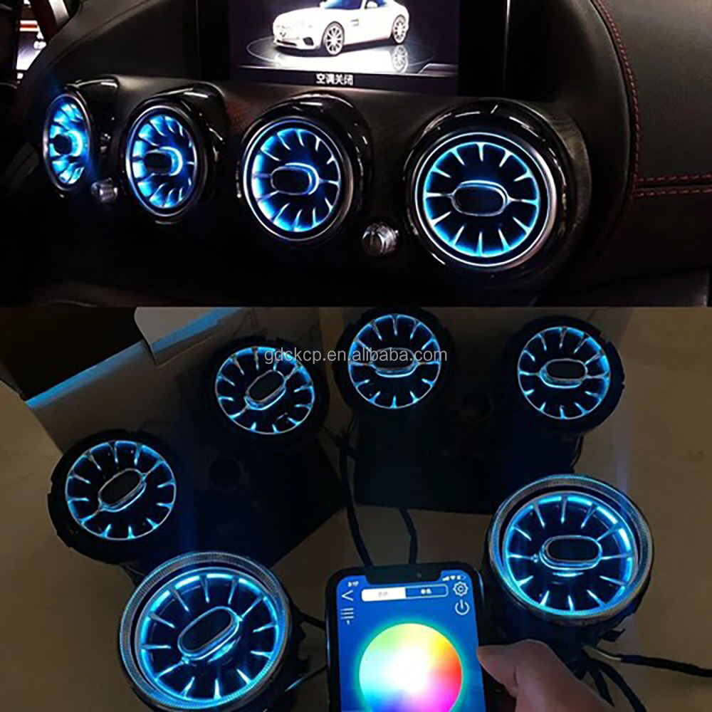 C190 64 Colors Ambient Light Front Air Vent Turbine for Mercedes-Benz AMG GT GTS GTR 2015-2018 LED Atmosphere Lamp