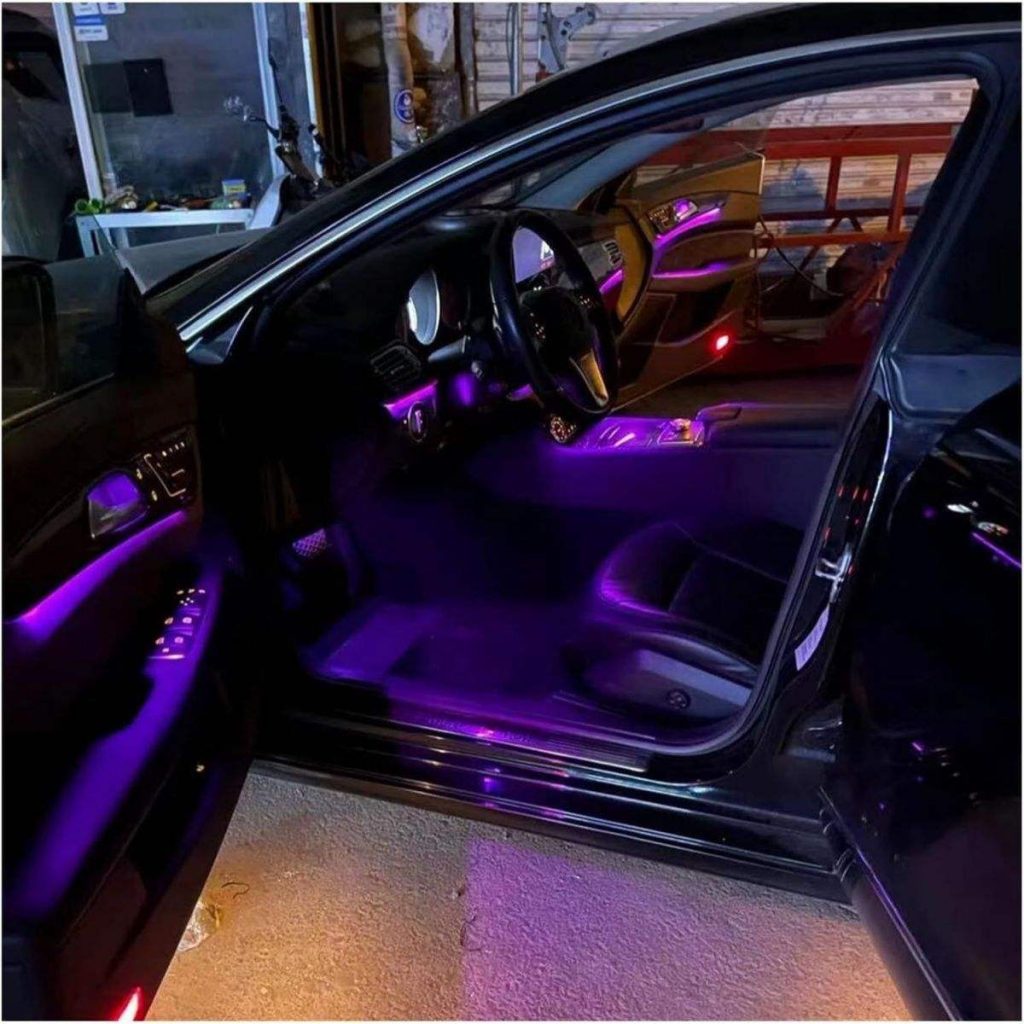 12 Colors Ambient Lighting and A-pillar Hourglass Tweeter Options for Mercedes-Benz CLS C218 Four-door Coupé 2012-2017