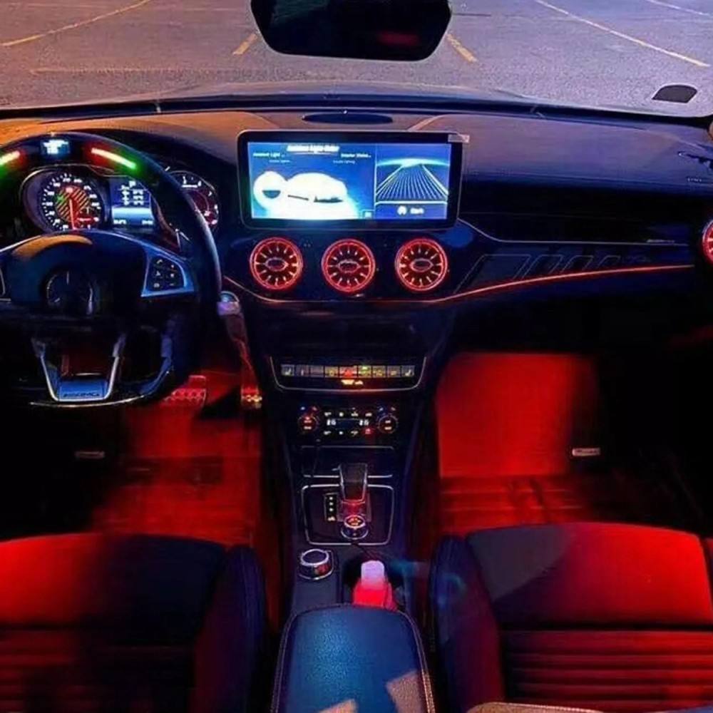 For Mercedes Benz B-class W246 GLA W156 Auto Lighting System Interior Atmosphere 12 Colors Led Ambient Light Turbine Vents
