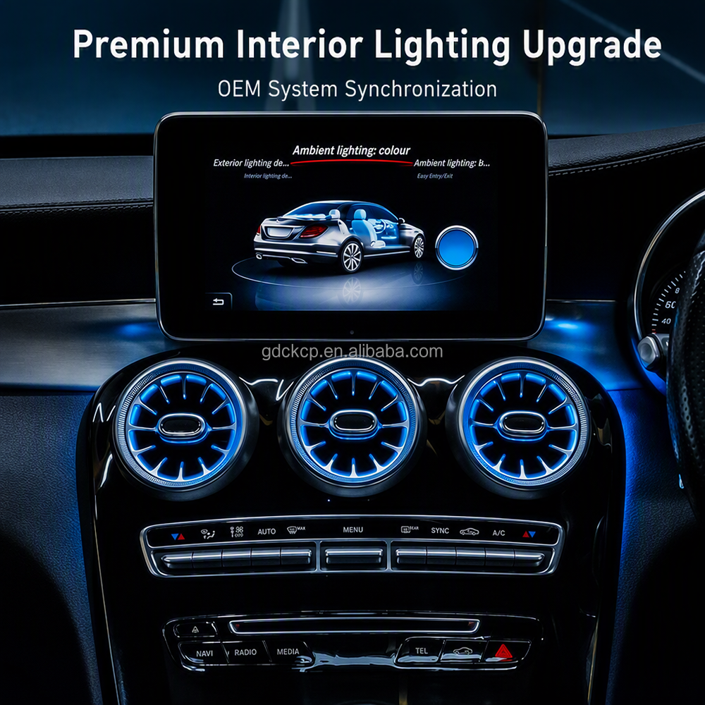 64 Colors LED Front Turbine Air Vent for Mercedes-Benz C-Class W205